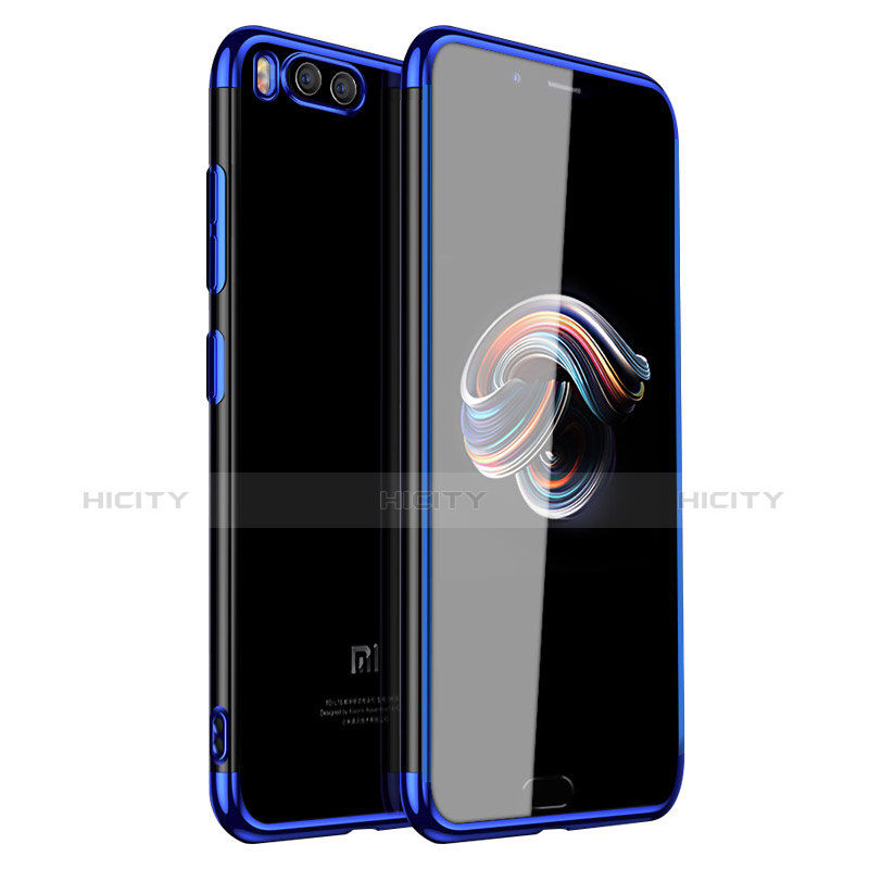 Custodia Silicone Trasparente Ultra Sottile Cover Morbida H01 per Xiaomi Mi Note 3 Blu