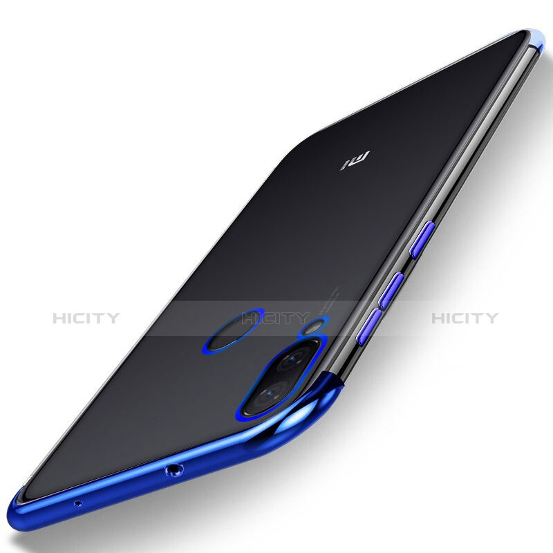 Custodia Silicone Trasparente Ultra Sottile Cover Morbida H01 per Xiaomi Mi Play 4G Blu
