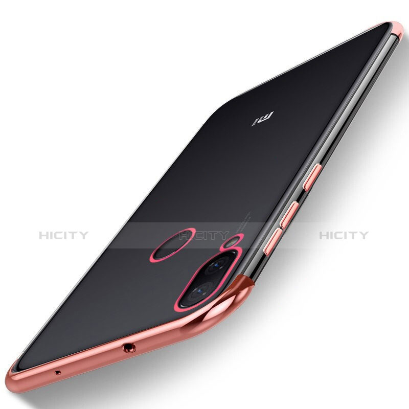 Custodia Silicone Trasparente Ultra Sottile Cover Morbida H01 per Xiaomi Mi Play 4G Rosso