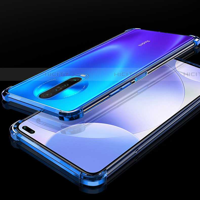 Custodia Silicone Trasparente Ultra Sottile Cover Morbida H01 per Xiaomi Poco X2 Blu