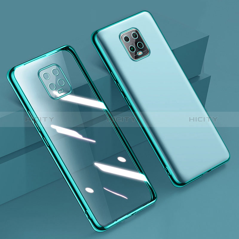 Custodia Silicone Trasparente Ultra Sottile Cover Morbida H01 per Xiaomi Redmi 10X Pro 5G Verde
