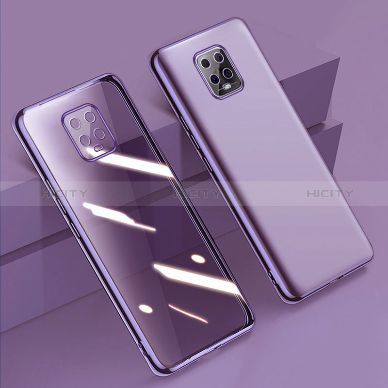 Custodia Silicone Trasparente Ultra Sottile Cover Morbida H01 per Xiaomi Redmi 10X Pro 5G Viola