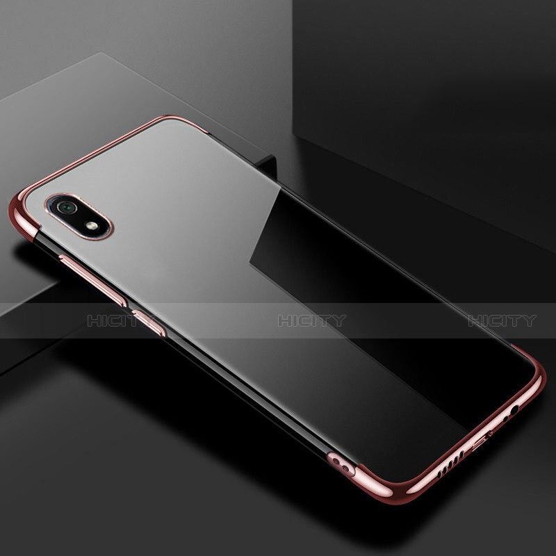 Custodia Silicone Trasparente Ultra Sottile Cover Morbida H01 per Xiaomi Redmi 7A Oro Rosa