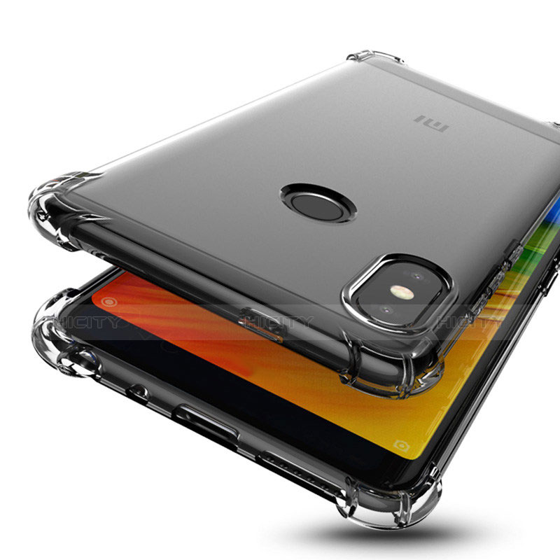 Custodia Silicone Trasparente Ultra Sottile Cover Morbida H01 per Xiaomi Redmi Note 5 Pro Grigio