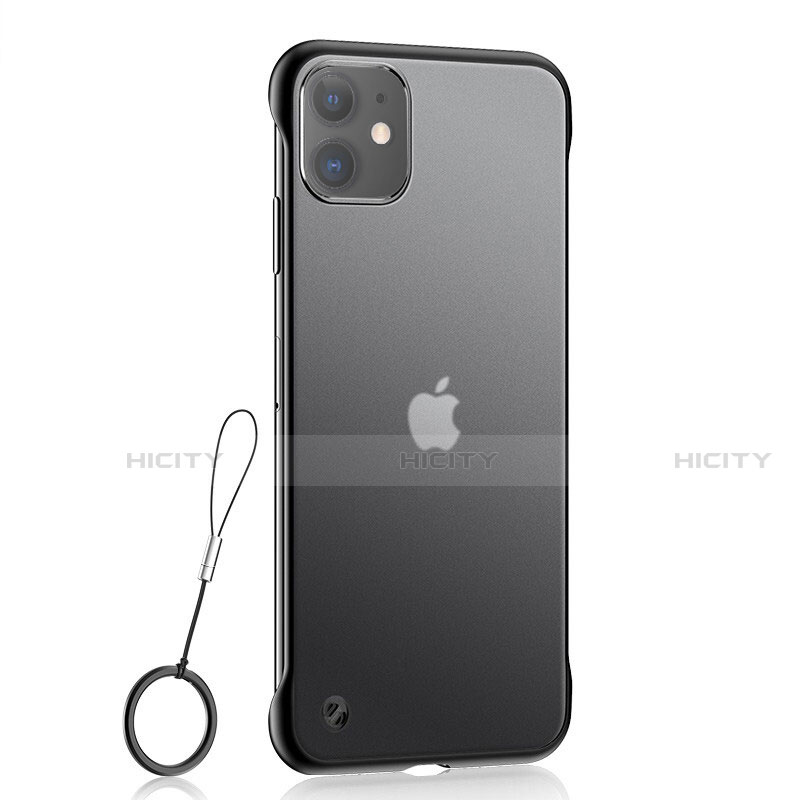 Custodia Silicone Trasparente Ultra Sottile Cover Morbida H02 per Apple iPhone 11 Nero
