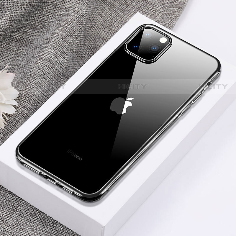 Custodia Silicone Trasparente Ultra Sottile Cover Morbida H02 per Apple iPhone 11 Pro Nero