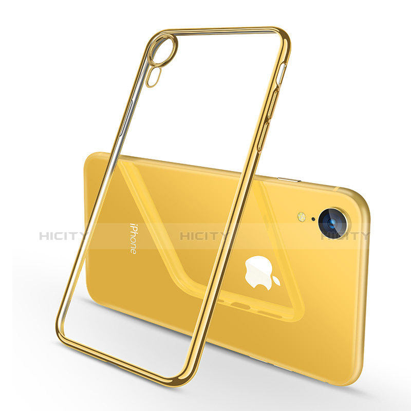 Custodia Silicone Trasparente Ultra Sottile Cover Morbida H02 per Apple iPhone XR Giallo
