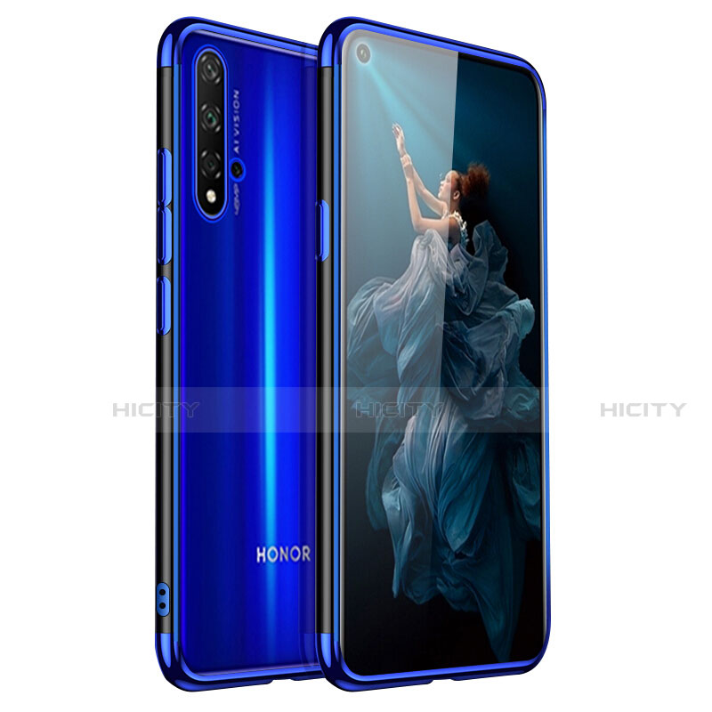 Custodia Silicone Trasparente Ultra Sottile Cover Morbida H02 per Huawei Honor 20S Blu