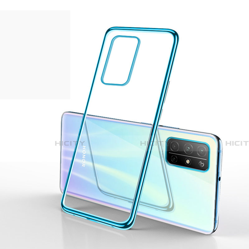 Custodia Silicone Trasparente Ultra Sottile Cover Morbida H02 per Huawei Honor 30S Blu