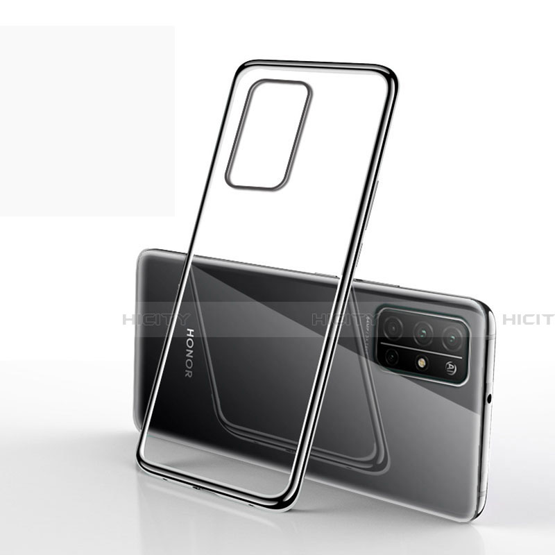 Custodia Silicone Trasparente Ultra Sottile Cover Morbida H02 per Huawei Honor 30S Nero