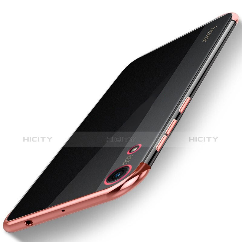 Custodia Silicone Trasparente Ultra Sottile Cover Morbida H02 per Huawei Honor 8A Oro Rosa
