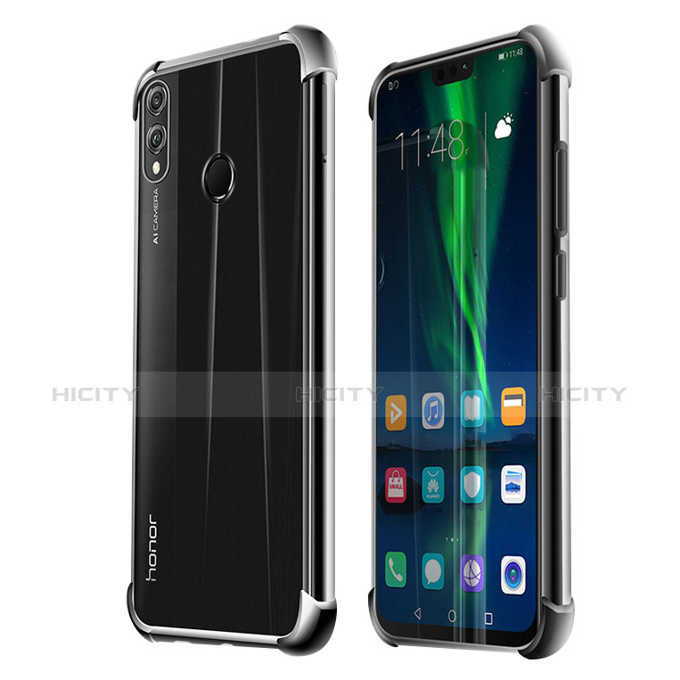 Custodia Silicone Trasparente Ultra Sottile Cover Morbida H02 per Huawei Honor 8X Chiaro