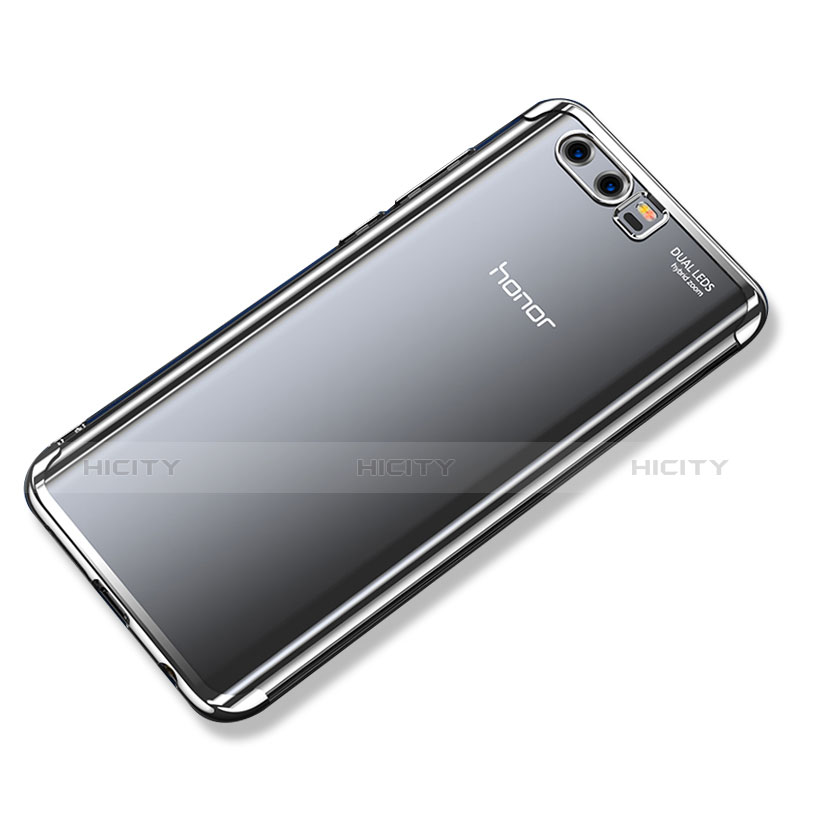 Custodia Silicone Trasparente Ultra Sottile Cover Morbida H02 per Huawei Honor 9 Argento