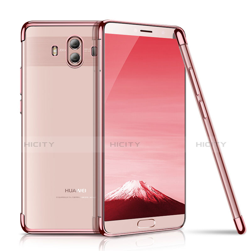 Custodia Silicone Trasparente Ultra Sottile Cover Morbida H02 per Huawei Mate 10 Oro Rosa