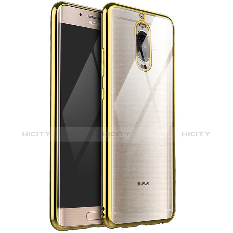 Custodia Silicone Trasparente Ultra Sottile Cover Morbida H02 per Huawei Mate 9 Pro Oro