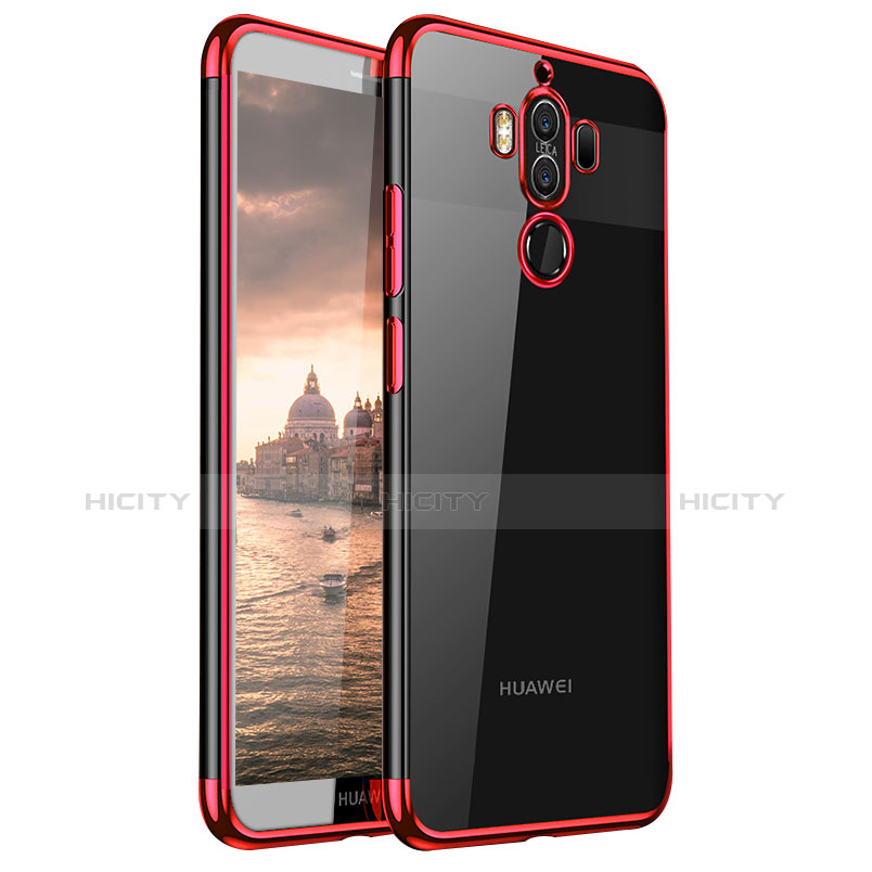 Custodia Silicone Trasparente Ultra Sottile Cover Morbida H02 per Huawei Mate 9 Rosso