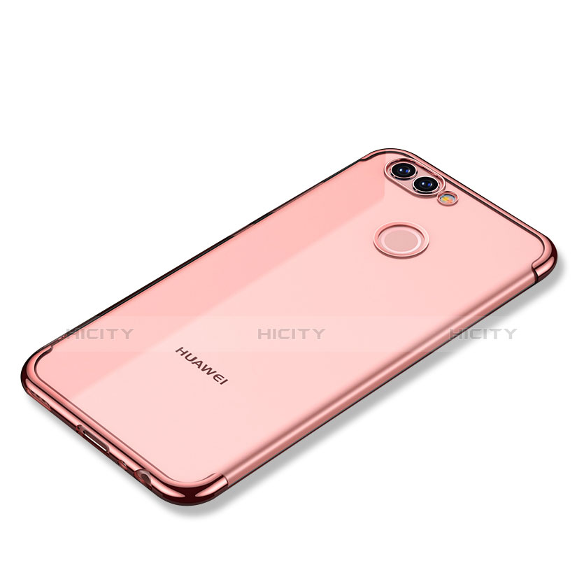 Custodia Silicone Trasparente Ultra Sottile Cover Morbida H02 per Huawei Nova 2 Oro Rosa