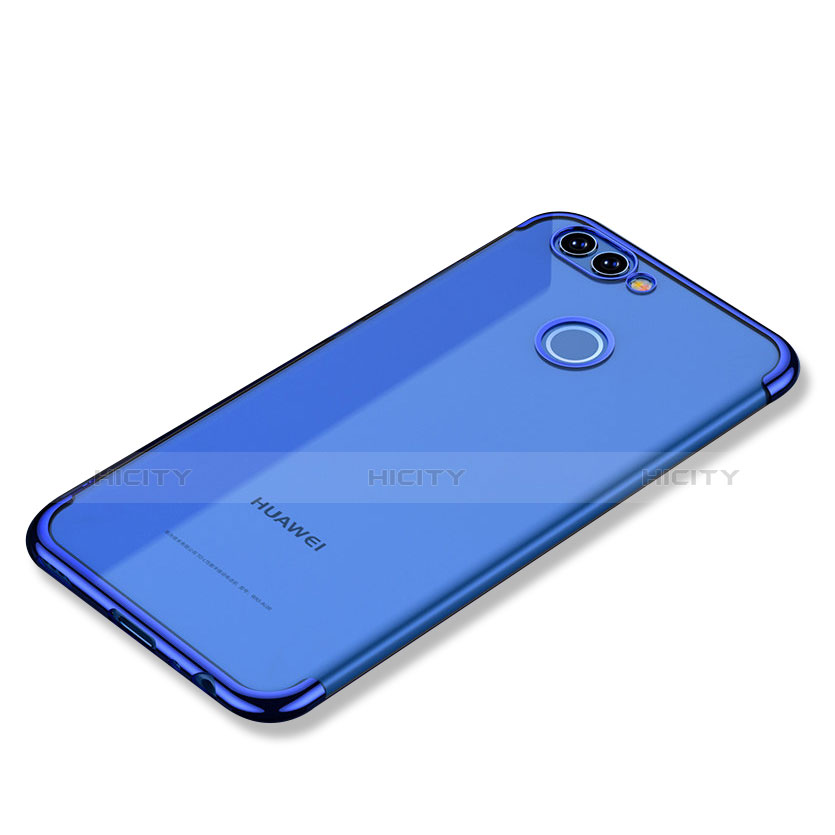 Custodia Silicone Trasparente Ultra Sottile Cover Morbida H02 per Huawei Nova 2 Plus Blu