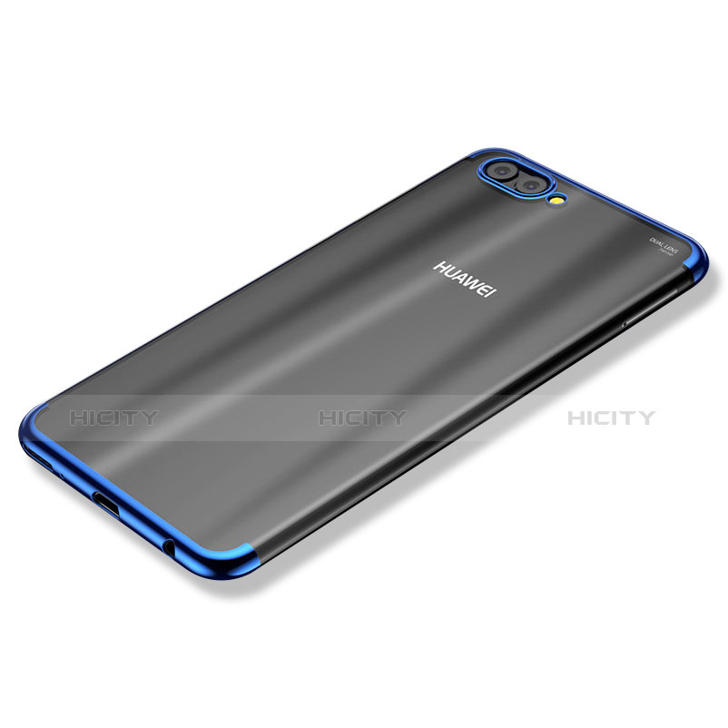 Custodia Silicone Trasparente Ultra Sottile Cover Morbida H02 per Huawei Nova 2S Blu
