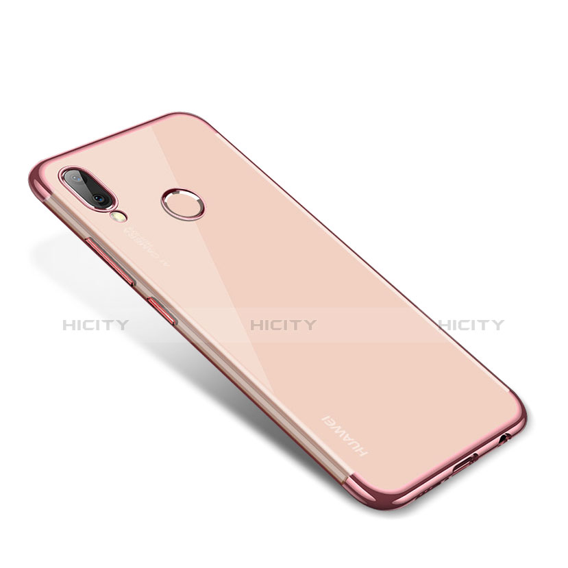 Custodia Silicone Trasparente Ultra Sottile Cover Morbida H02 per Huawei Nova 3 Oro Rosa
