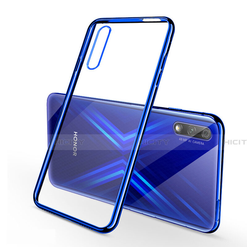 Custodia Silicone Trasparente Ultra Sottile Cover Morbida H02 per Huawei P Smart Z (2019) Blu