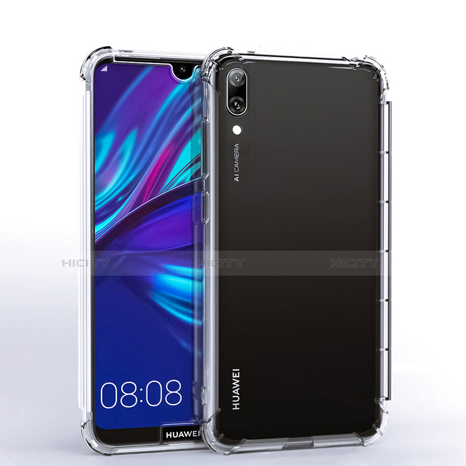 Custodia Silicone Trasparente Ultra Sottile Cover Morbida H02 per Huawei Y7 (2019)