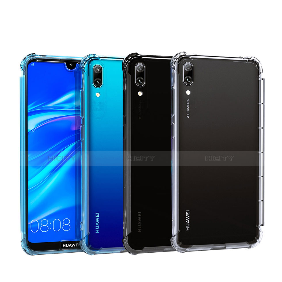 Custodia Silicone Trasparente Ultra Sottile Cover Morbida H02 per Huawei Y7 Prime (2019)