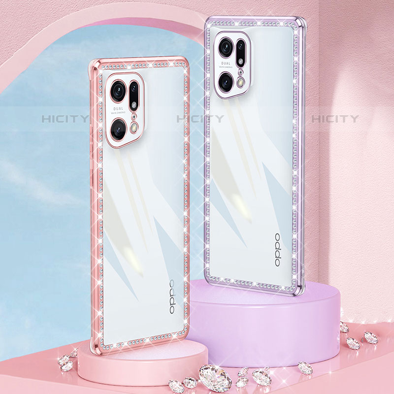 Custodia Silicone Trasparente Ultra Sottile Cover Morbida H02 per Oppo Find X5 Pro 5G