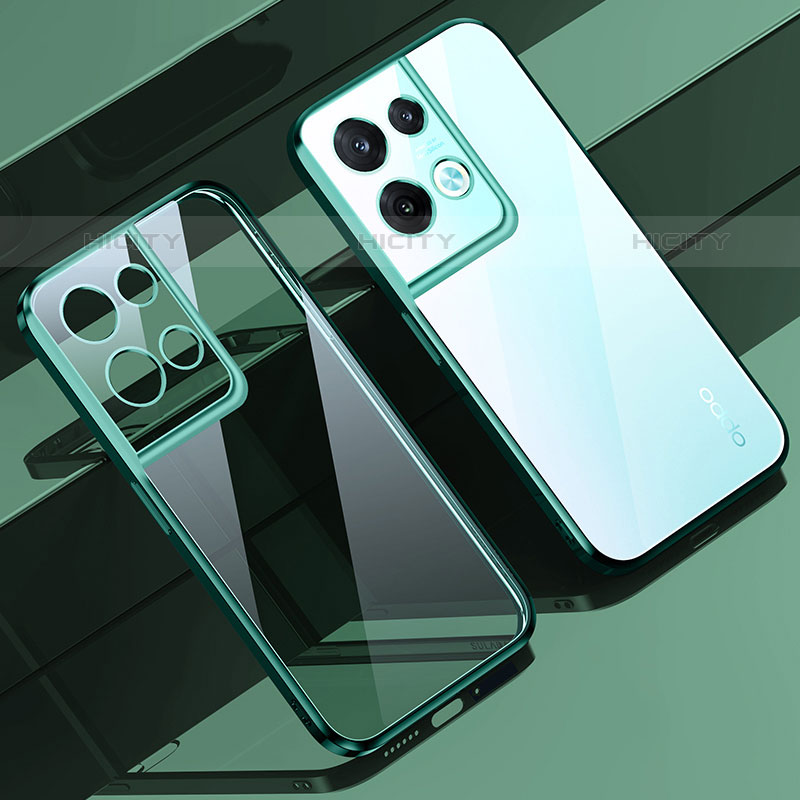 Custodia Silicone Trasparente Ultra Sottile Cover Morbida H02 per Oppo Reno8 Pro+ Plus 5G