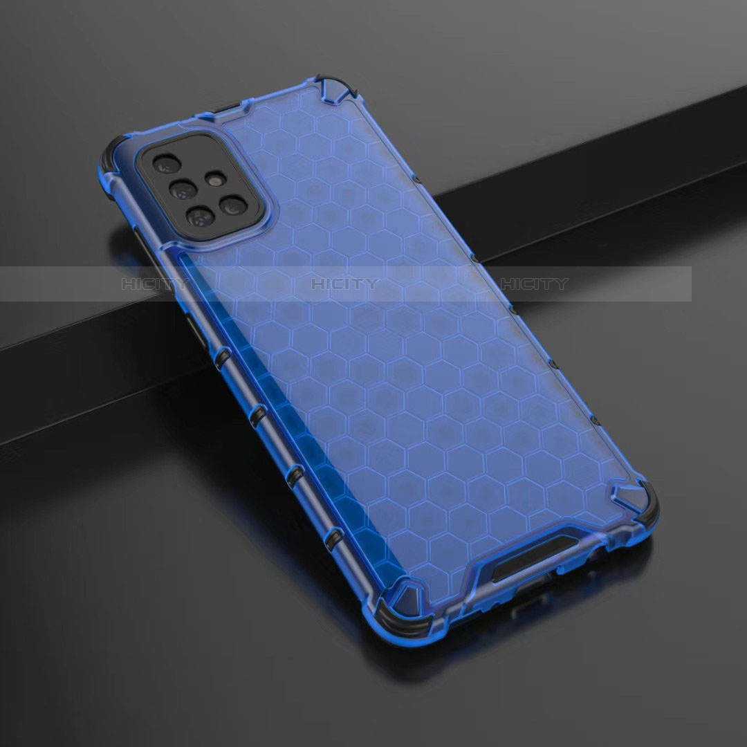 Custodia Silicone Trasparente Ultra Sottile Cover Morbida H02 per Samsung Galaxy A51 5G Blu