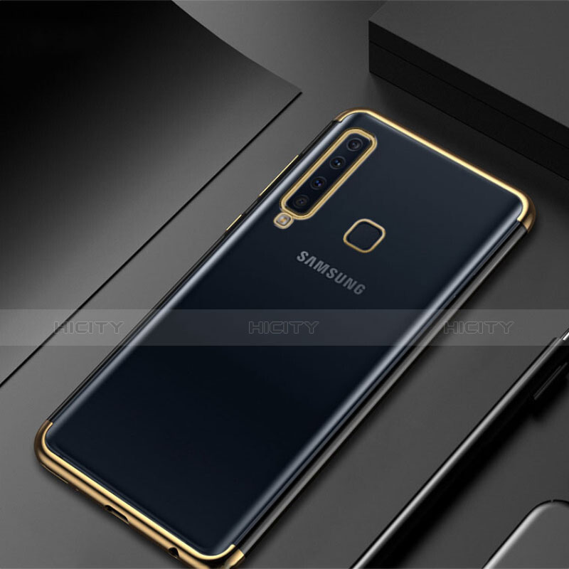 Custodia Silicone Trasparente Ultra Sottile Cover Morbida H02 per Samsung Galaxy A9s Oro