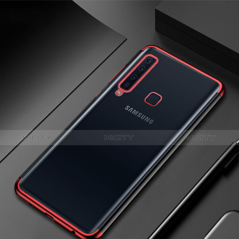 Custodia Silicone Trasparente Ultra Sottile Cover Morbida H02 per Samsung Galaxy A9s Rosso