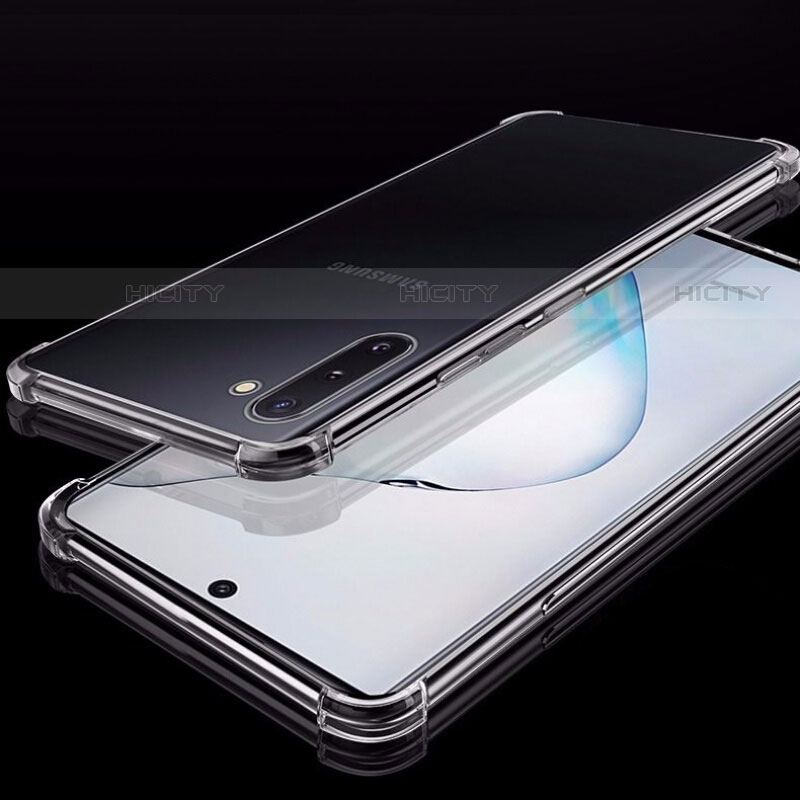 Custodia Silicone Trasparente Ultra Sottile Cover Morbida H02 per Samsung Galaxy Note 10 5G Chiaro