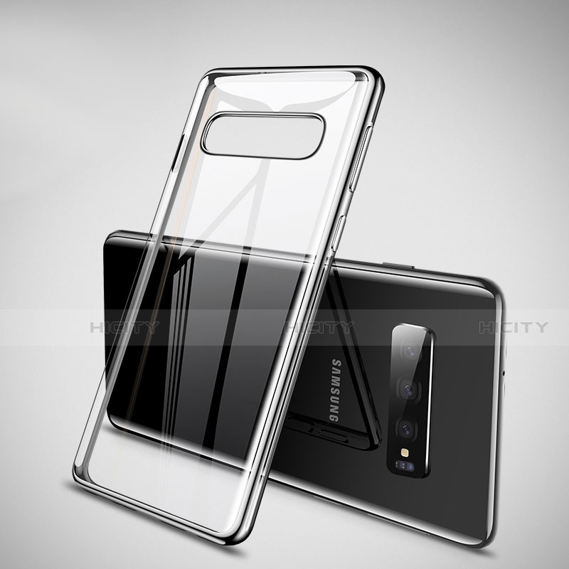 Custodia Silicone Trasparente Ultra Sottile Cover Morbida H02 per Samsung Galaxy S10 5G Nero