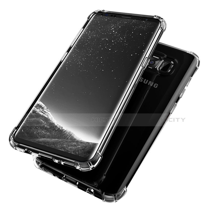 Custodia Silicone Trasparente Ultra Sottile Cover Morbida H02 per Samsung Galaxy S8 Chiaro