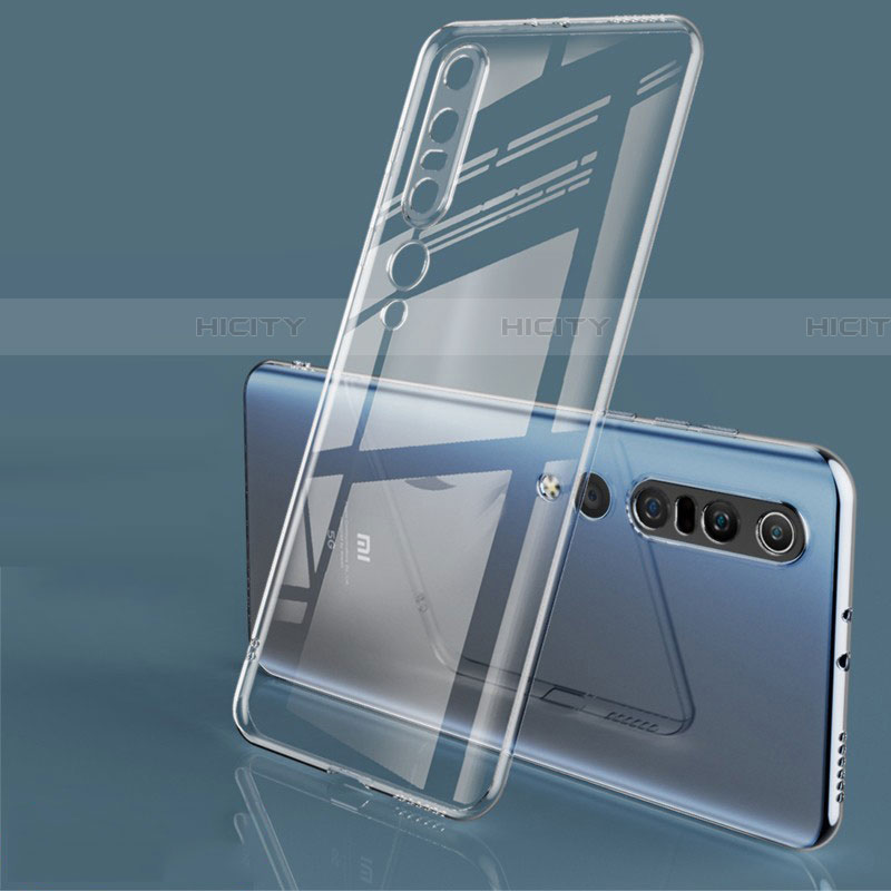 Custodia Silicone Trasparente Ultra Sottile Cover Morbida H02 per Xiaomi Mi 10 Pro Chiaro