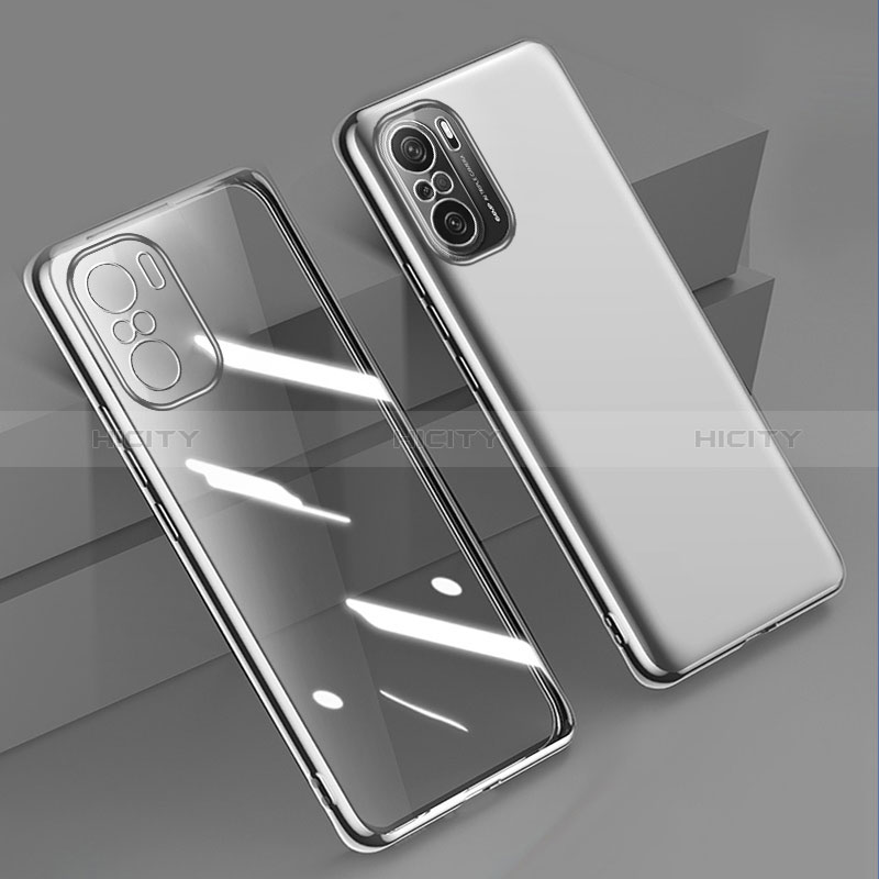 Custodia Silicone Trasparente Ultra Sottile Cover Morbida H02 per Xiaomi Mi 11i 5G Argento
