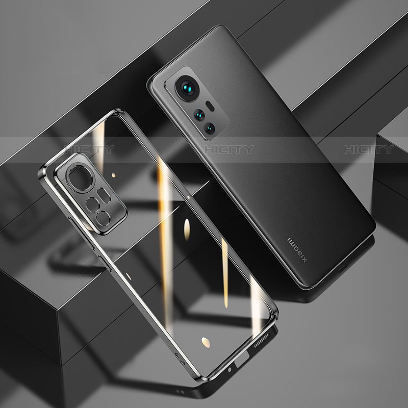 Custodia Silicone Trasparente Ultra Sottile Cover Morbida H02 per Xiaomi Mi 12S 5G Nero