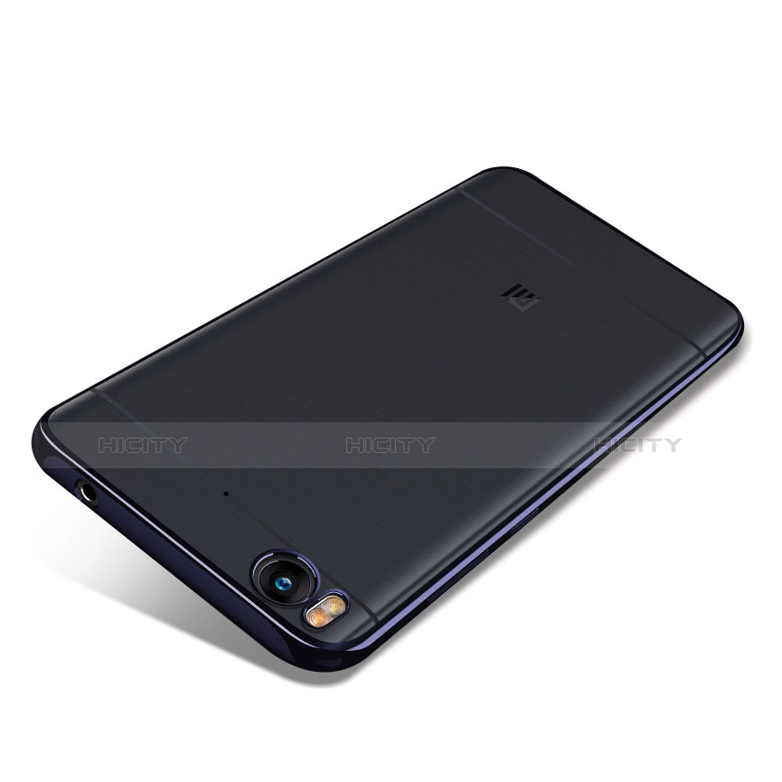 Custodia Silicone Trasparente Ultra Sottile Cover Morbida H02 per Xiaomi Mi 5S 4G Blu