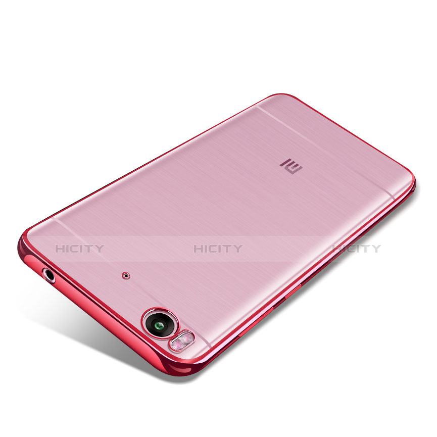 Custodia Silicone Trasparente Ultra Sottile Cover Morbida H02 per Xiaomi Mi 5S 4G Rosso
