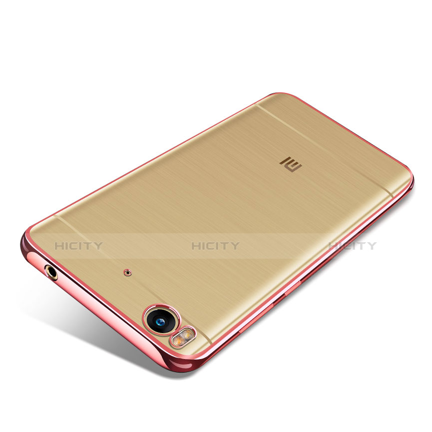 Custodia Silicone Trasparente Ultra Sottile Cover Morbida H02 per Xiaomi Mi 5S Oro Rosa