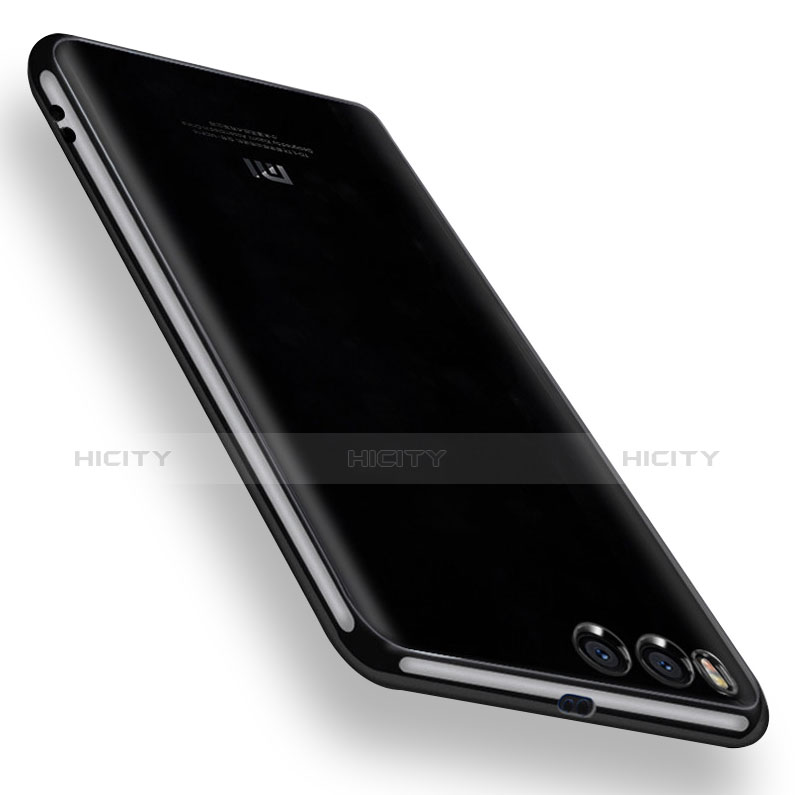 Custodia Silicone Trasparente Ultra Sottile Cover Morbida H02 per Xiaomi Mi 6 Nero
