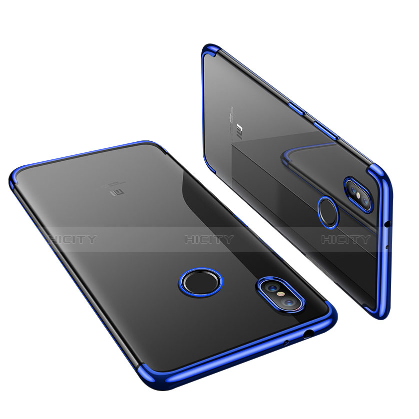 Custodia Silicone Trasparente Ultra Sottile Cover Morbida H02 per Xiaomi Mi 6X Blu