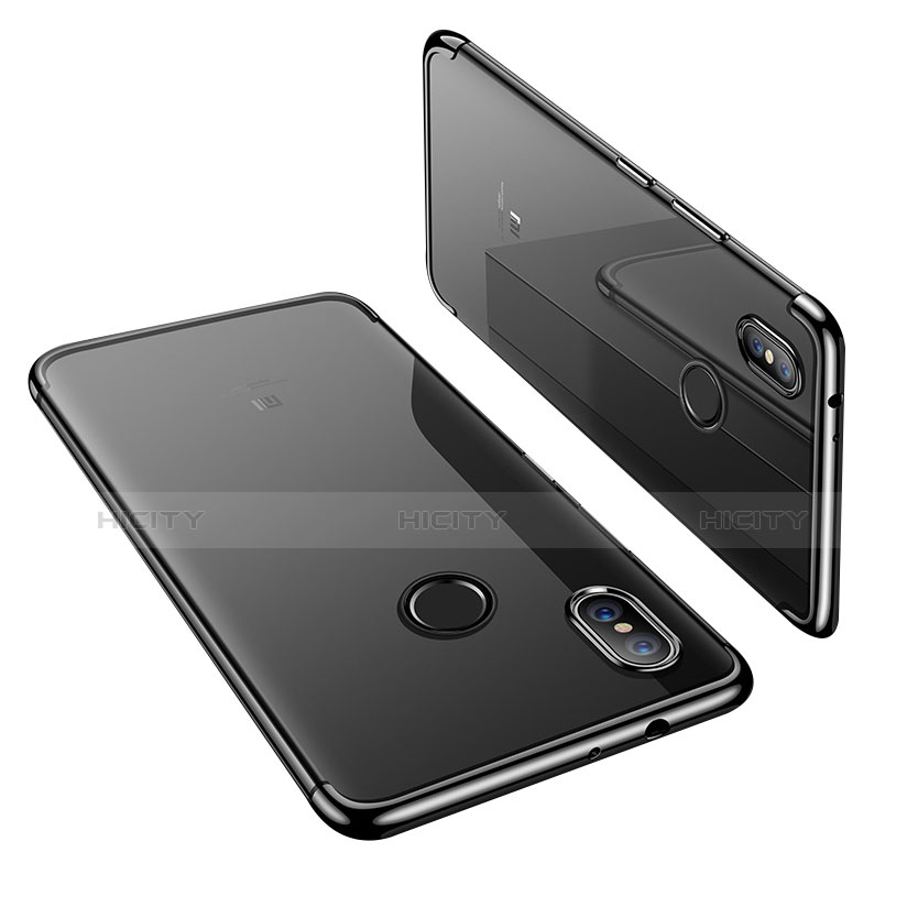 Custodia Silicone Trasparente Ultra Sottile Cover Morbida H02 per Xiaomi Mi 6X Nero