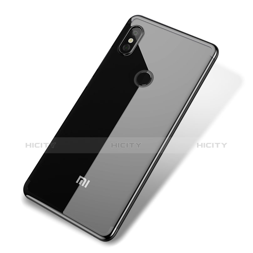 Custodia Silicone Trasparente Ultra Sottile Cover Morbida H02 per Xiaomi Mi 8 Nero