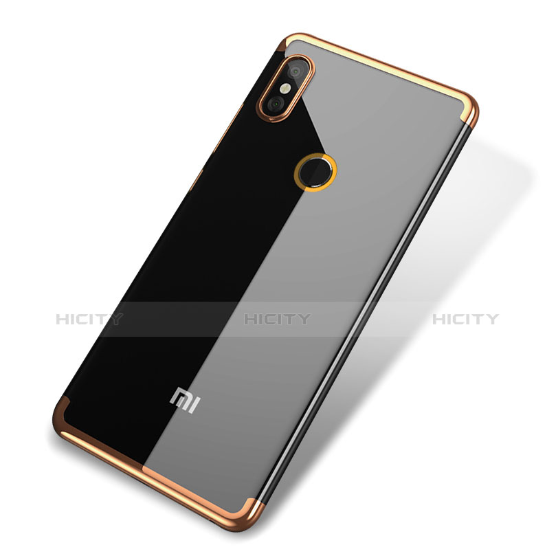 Custodia Silicone Trasparente Ultra Sottile Cover Morbida H02 per Xiaomi Mi 8 Oro