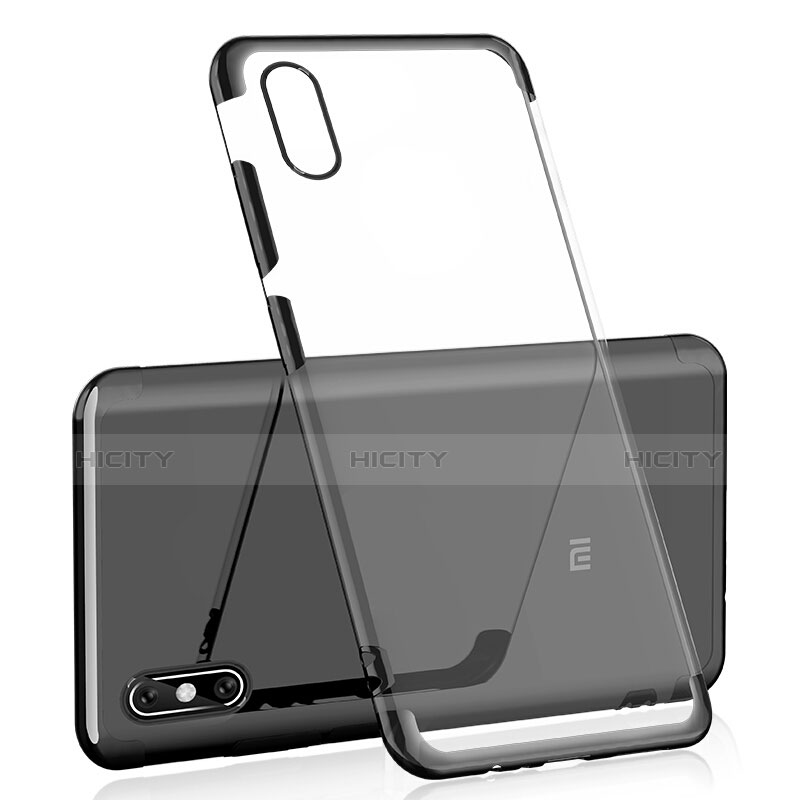 Custodia Silicone Trasparente Ultra Sottile Cover Morbida H02 per Xiaomi Mi 8 Screen Fingerprint Edition Nero