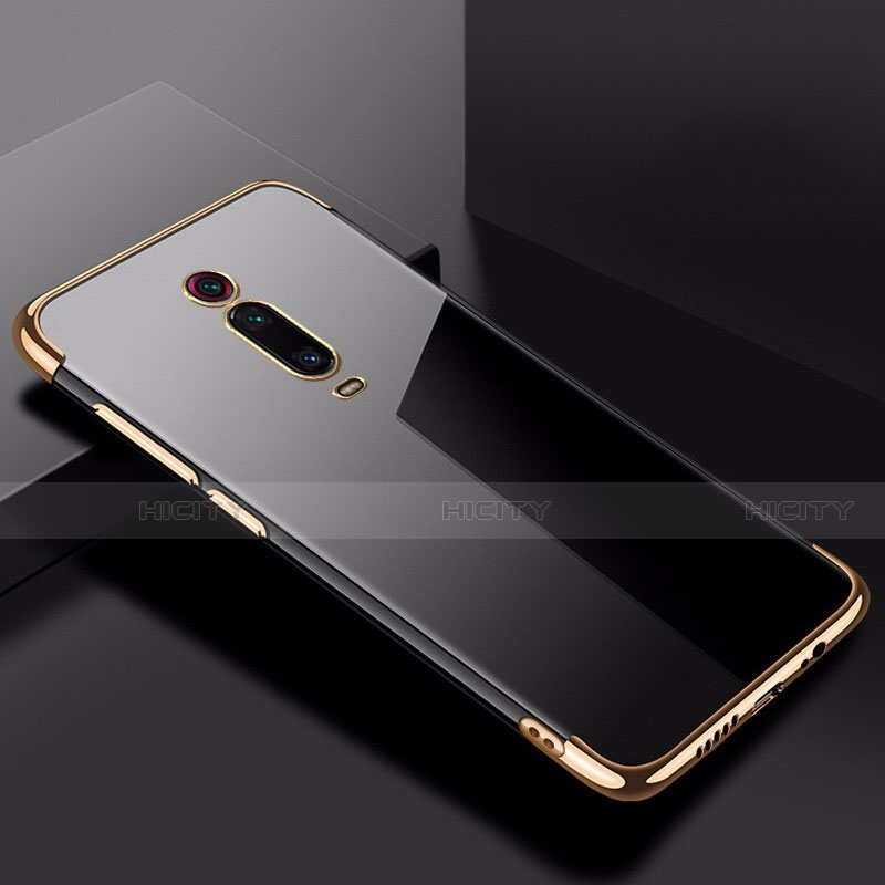 Custodia Silicone Trasparente Ultra Sottile Cover Morbida H02 per Xiaomi Mi 9T Oro