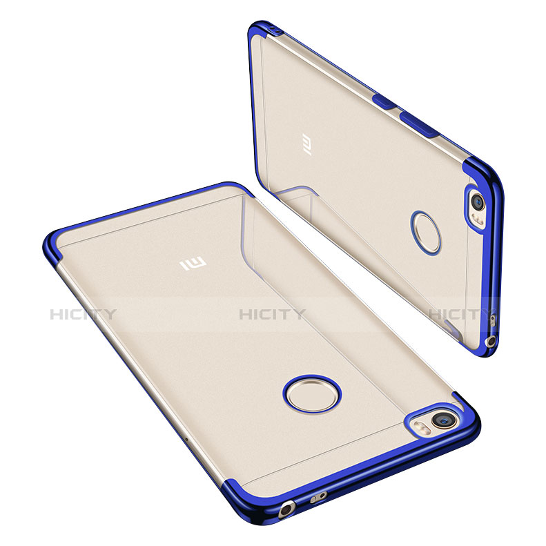 Custodia Silicone Trasparente Ultra Sottile Cover Morbida H02 per Xiaomi Mi Max Blu