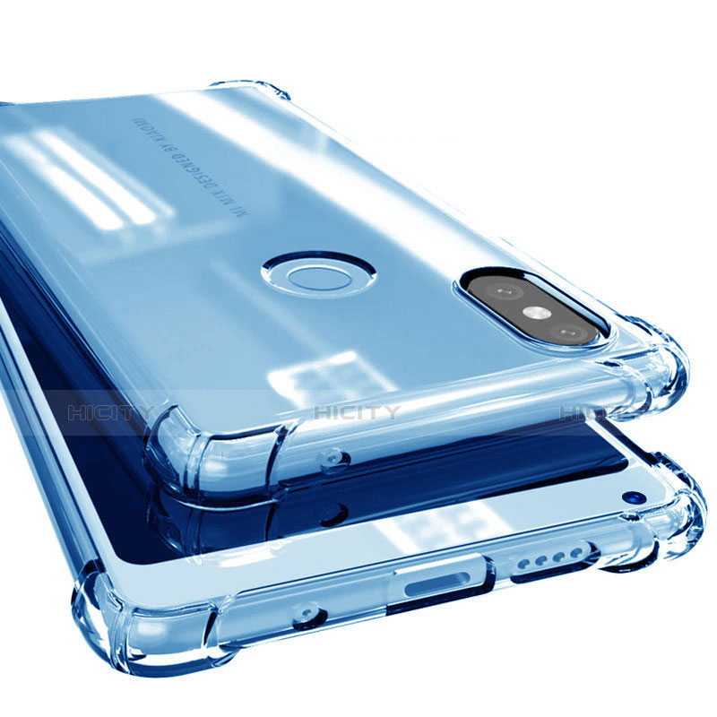 Custodia Silicone Trasparente Ultra Sottile Cover Morbida H02 per Xiaomi Mi Mix 2S Blu
